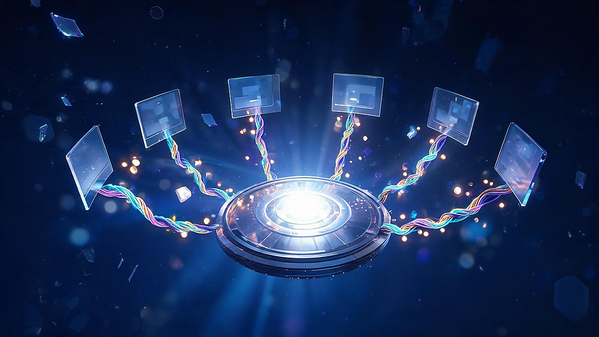 API integration services connecting multiple platforms through one central hub