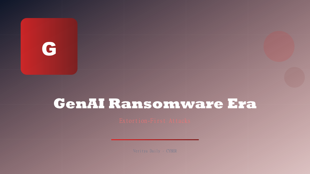 Weaponized GenAI + Extortion-First: The New Age of Ransomware