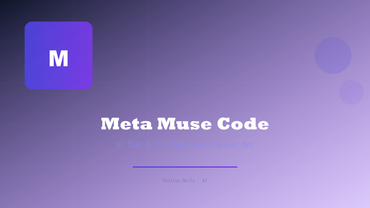 Meta Launches Muse Code: AI That Writes Code Like a Senior Dev