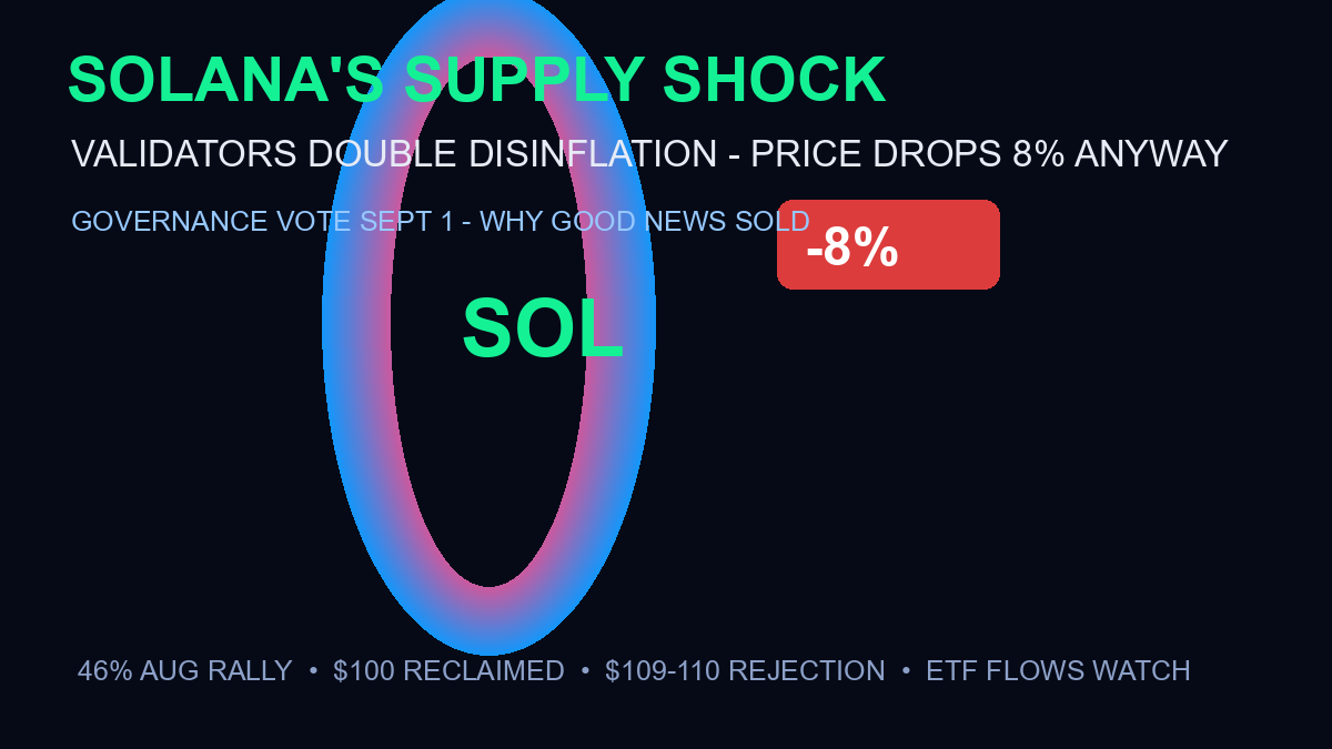 Solana supply shock disinflation doubled price drops 8 percent