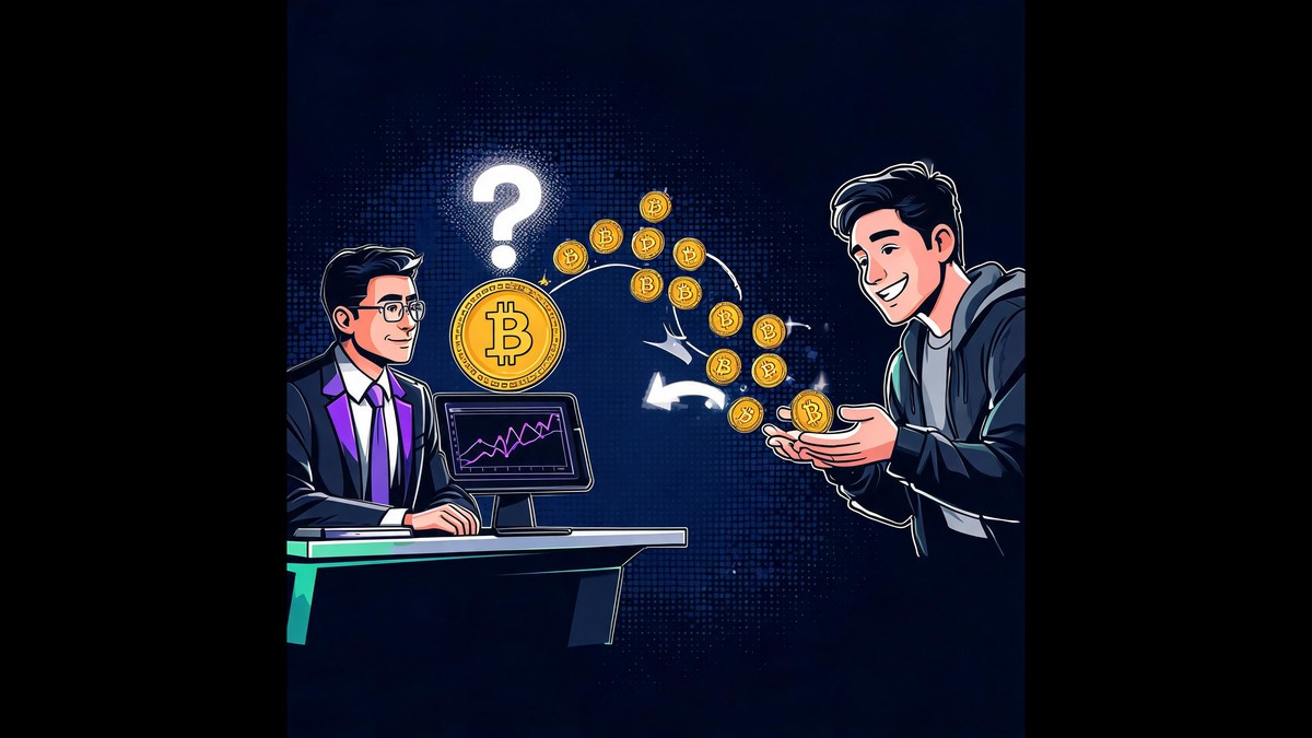 financial advisor holding client bitcoin custody explained pop art split scene